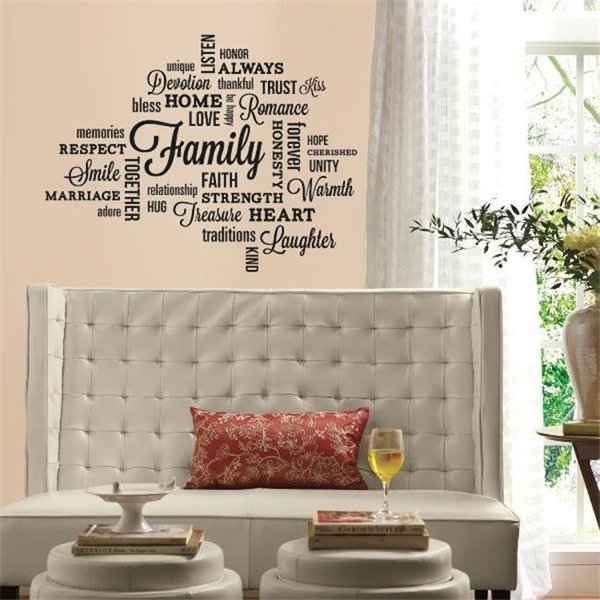 Roommates ROOMMATES RMK2741SCS Family Quote Peel and Stick Wall Decals RMK2741SCS
